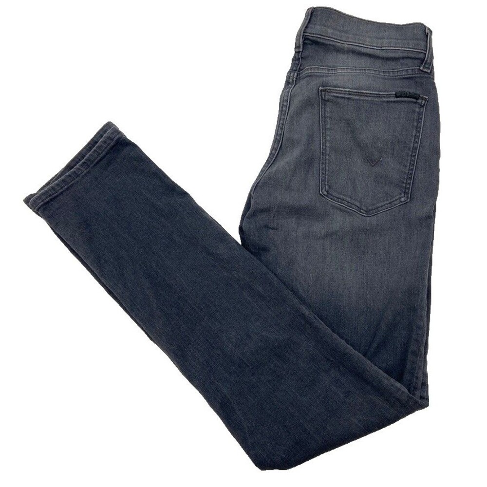 HUDSON Blake Mens 32x34 Denim Gray Wash Slim Straight Stretch Jeans/Pants